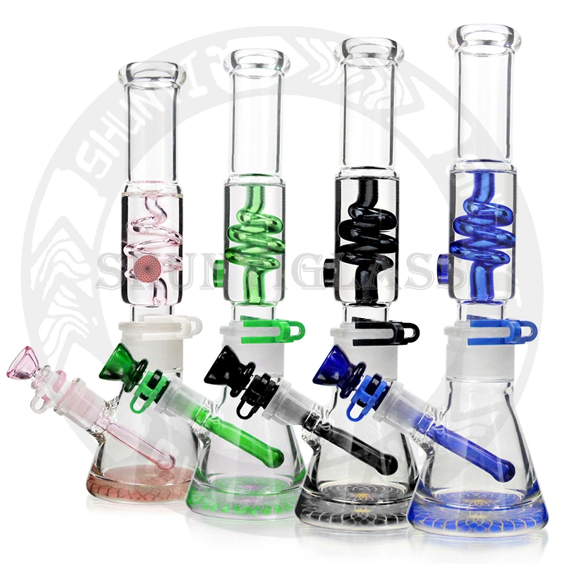 Glycerin Coil Freezable Chilled Beaker Base Glass Smoking Pipe Glass Water Pipe DAB Rig Hookah