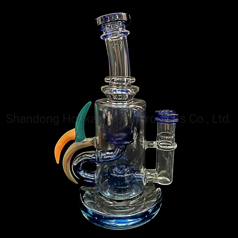 China Wholesale New Hot Product 7 Inch Tricolor Leaf Glass Water Pipe