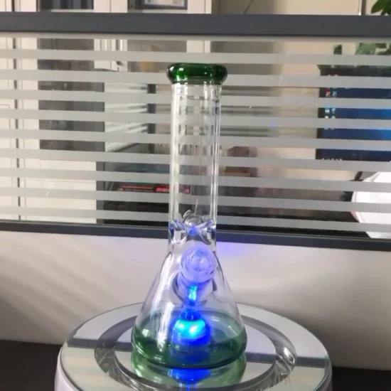 Beaker Glass Hookah with Remote Control Adjustable Light Glass Smoking Pipe
